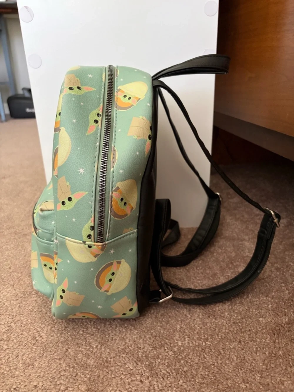 Star Wars Grogu Kids Mini Backpack - Mint Green Pattern
